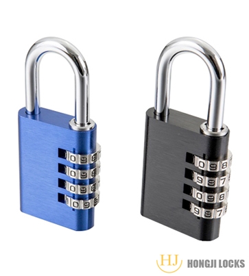 Aluminum hongjilock 4 Digit Lock Combination Padlock for gym bags